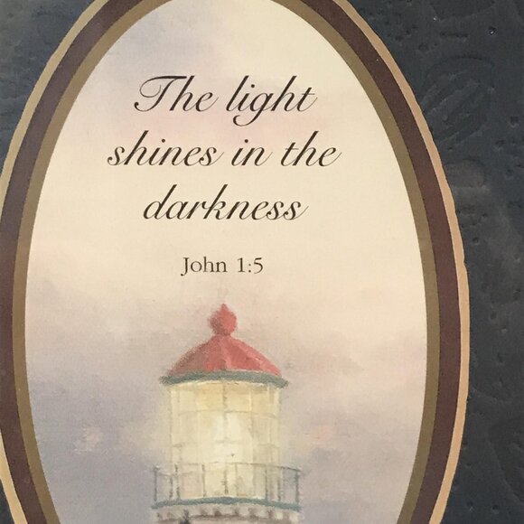 Vintage Thomas Kinkade Hope Lighthouse Accent Print Framed Matted COA Art 2000 - Picture 3 of 13